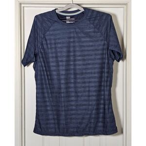SAXX Hot Shot Tech T Shirt Men's Size Medium Blue Droptemp